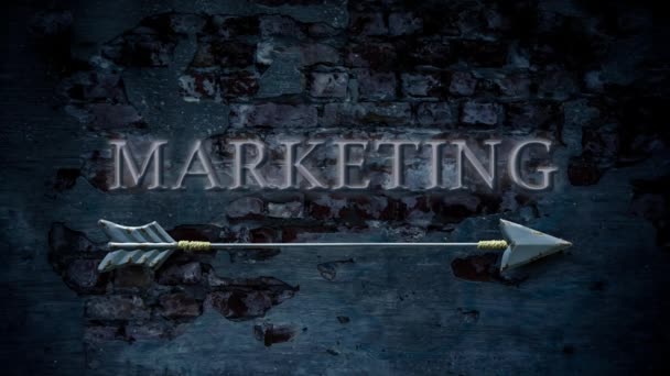 Señal Callejera Camino Marketing — Vídeos de Stock