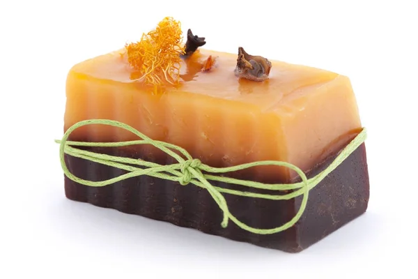 Jabón Naranja Chocolate Con Clavo Olor Illicium Canela Esponja Parte Fotos de stock libres de derechos