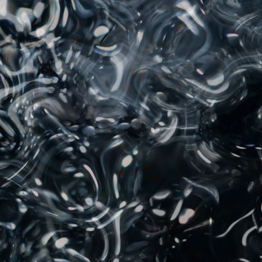 Siyah arkaplanda parlak yansıma sıvısı.