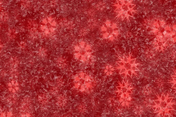 Κόκκινο Φόντο Νιφάδες Χιονιού — Φωτογραφία Αρχείου