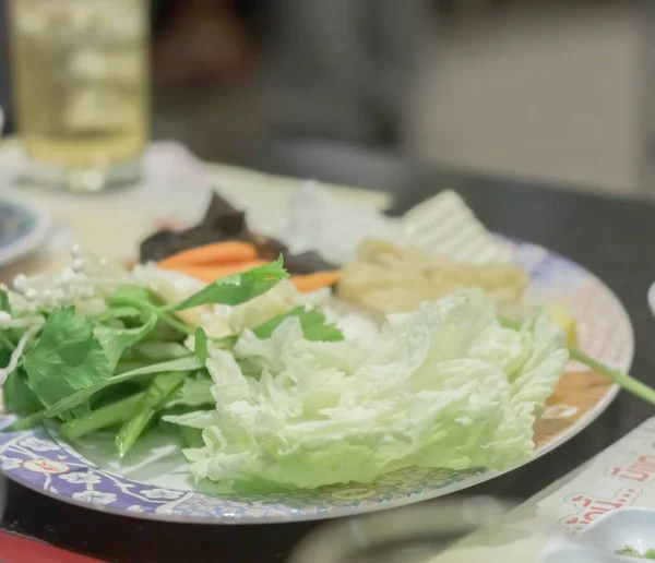 Zelenina v restauraci — Stock fotografie