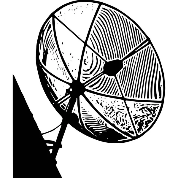 Schwarz-weiße Linien Satellitenschüssel — Stockfoto