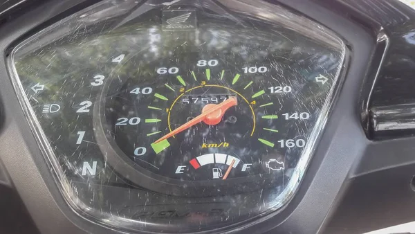 Speedometer on a motorcycle — Stock Photo, Image