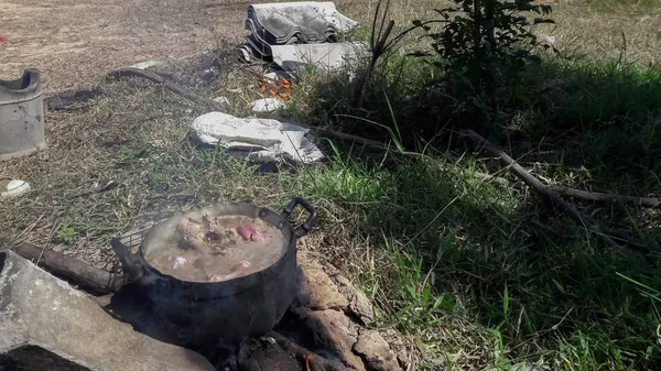 Sopa de pato no campo da Tailândia — Fotografia de Stock