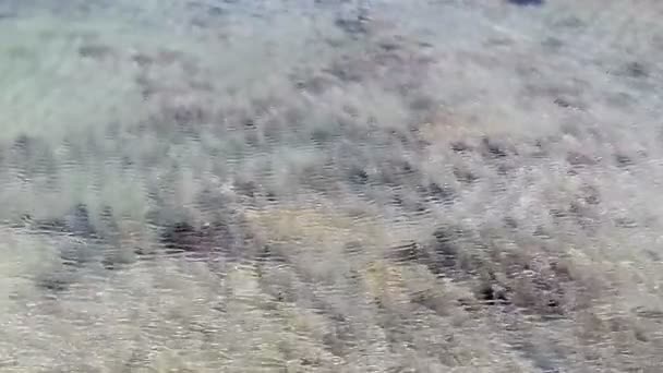 水面上的波浪清澈的水 — 图库视频影像