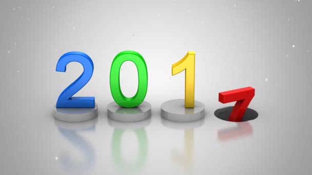 Año Nuevo 2017 — Vídeo de stock