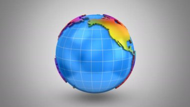 Dünya Haritası bir küre döner