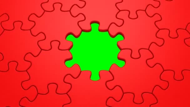 Animatie van puzzels — Stockvideo