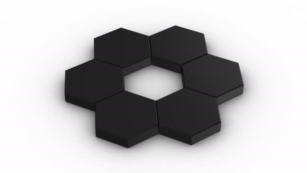 Animering av hexagoner — Stockvideo