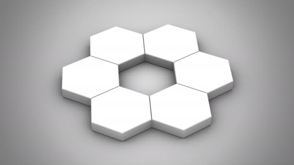 六边形的动画 — 图库视频影像