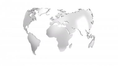 Dünya Haritası bir küre döner