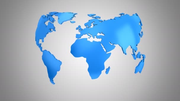 Carte du monde se transforme en Globe — Video