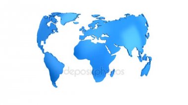 Dünya Haritası bir küre döner