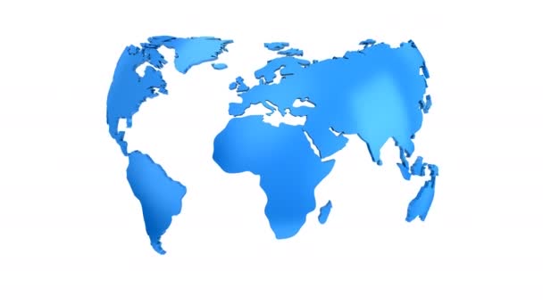 World Map Turns Into a Globe — Stock Video