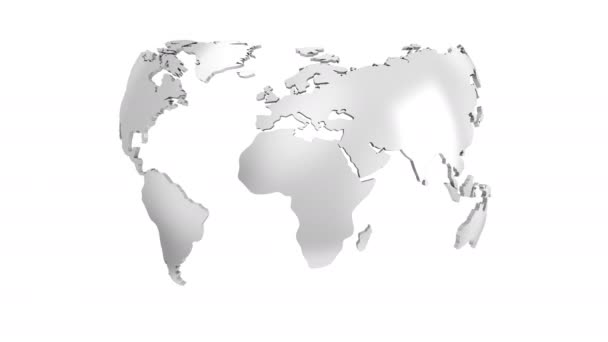 Carte du monde se transforme en Globe — Video