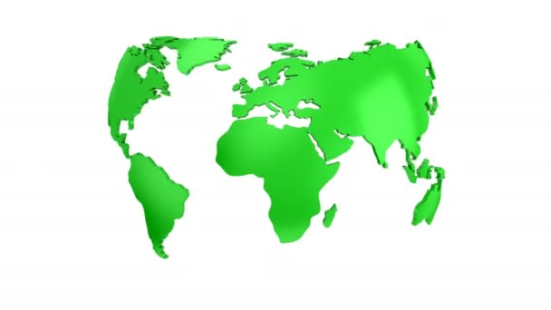 Världskartan förvandlas till en jordglob — Stockvideo
