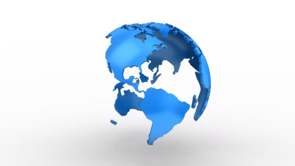 Weltkarte verwandelt sich in einen Globus — Stockvideo