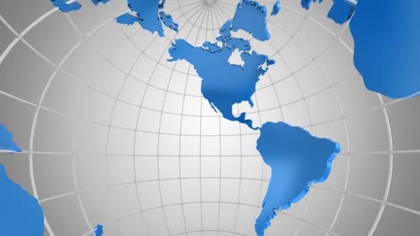 Rotación de Globe. Una mirada dentro — Vídeo de stock