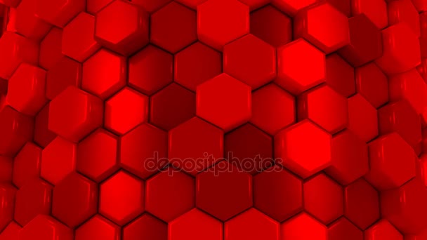 Geanimeerde rode Honeycombs — Stockvideo