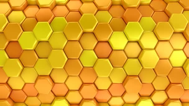 Geanimeerde oranje Honeycombs — Stockvideo