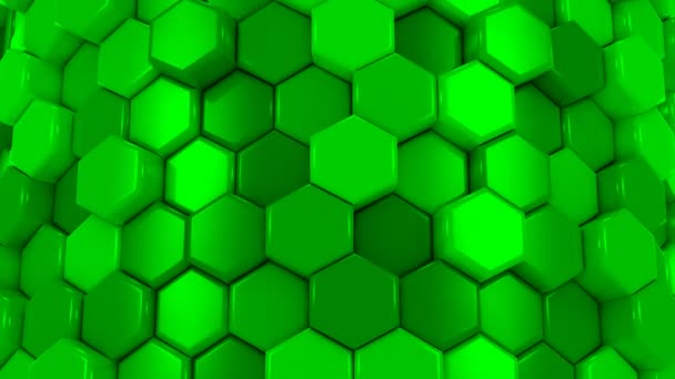 Animatie groene Honeycombs — Stockvideo