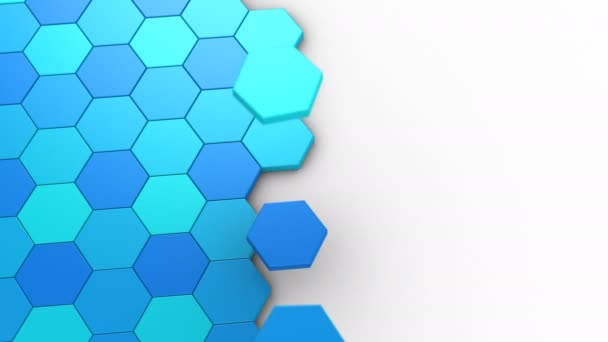 Анімація шестикутників — стокове відео