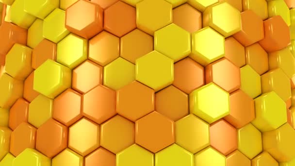 Animerade Honeycombs ändrar färg — Stockvideo