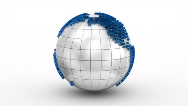 Computer Code Forms A Globe — Stock Video