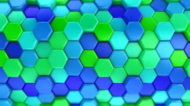 Animasyonlu renkli altıgenler