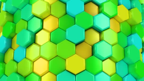 Hexagons colorés animés 