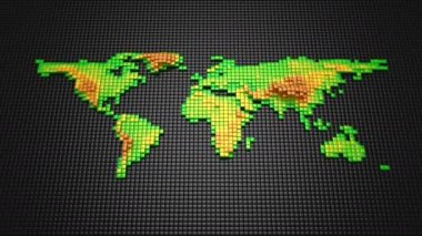 Earth bir kabartma harita küpleri oluşturmak