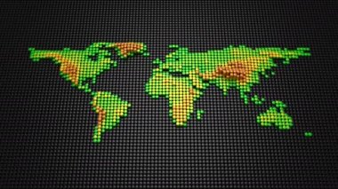 Silindir Earth bir kabartma harita oluşturmak