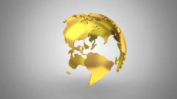 Kaart van de wereld verandert in een Globe — Stockvideo