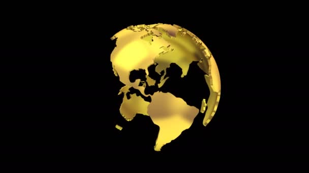 El mapa del mundo se convierte en un globo — Vídeo de stock