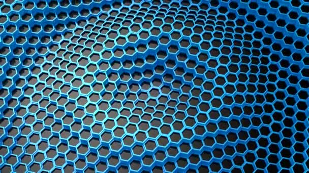 Background of Animated Hexagons — Stock Video