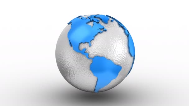 Carte du monde se transforme en Globe — Video