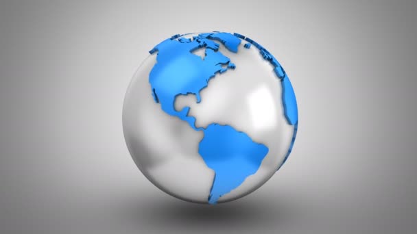 Carte du monde se transforme en Globe — Video