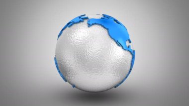 Dünya Haritası bir küre döner