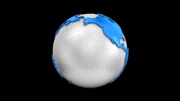 World Map Turns Into a Globe — Stock Video