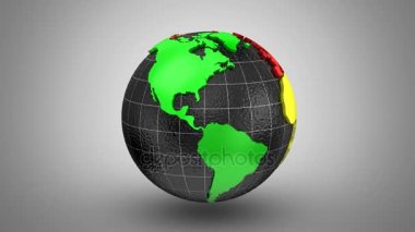 Dünya Haritası bir küre döner