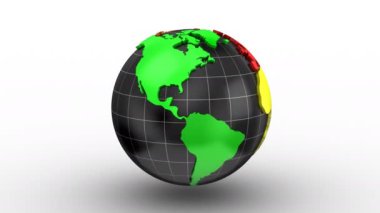 Dünya Haritası bir küre döner