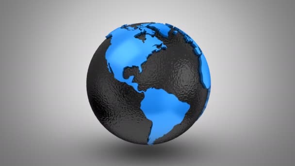Παγκόσμιο χάρτη μετατρέπεται σε μια υδρόγειο σφαίρα — Αρχείο Βίντεο