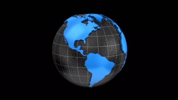 Mappa del mondo si trasforma in un globo — Video Stock