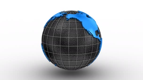 Carte du monde se transforme en Globe — Video