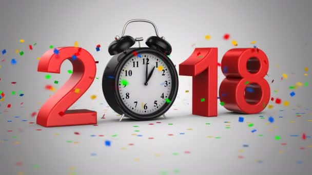 Yeni Yıl 2018 — Stok video
