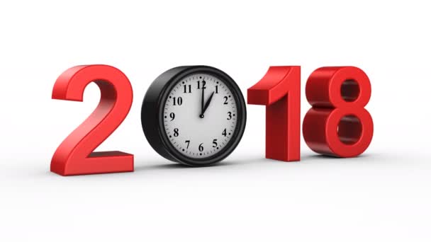 Año Nuevo 2018 — Vídeo de stock