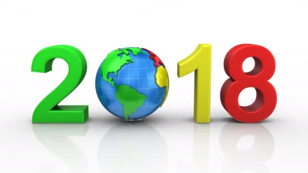 Yeni Yıl 2018 — Stok video