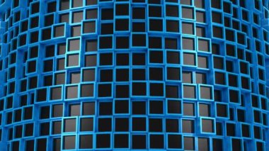 Arka plan kareler. Soyut arka plan, 2 1, döngü, 4 k, oluşturulan 3d animasyon