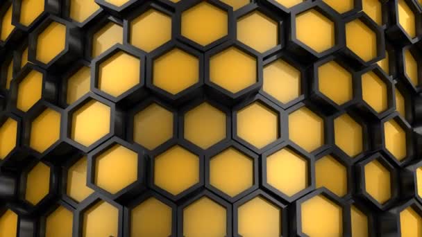 Contexte Hexagons Fond Abstrait Boucle Créé Animation — Video