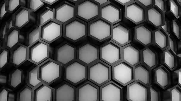 Antecedentes Hexágonos Fondo Abstracto Bucle Creado Animación — Vídeo de stock